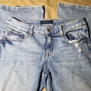 Aéropostale Distressed Flare Jeans Light Wash Y2K 2000s Style Size 8